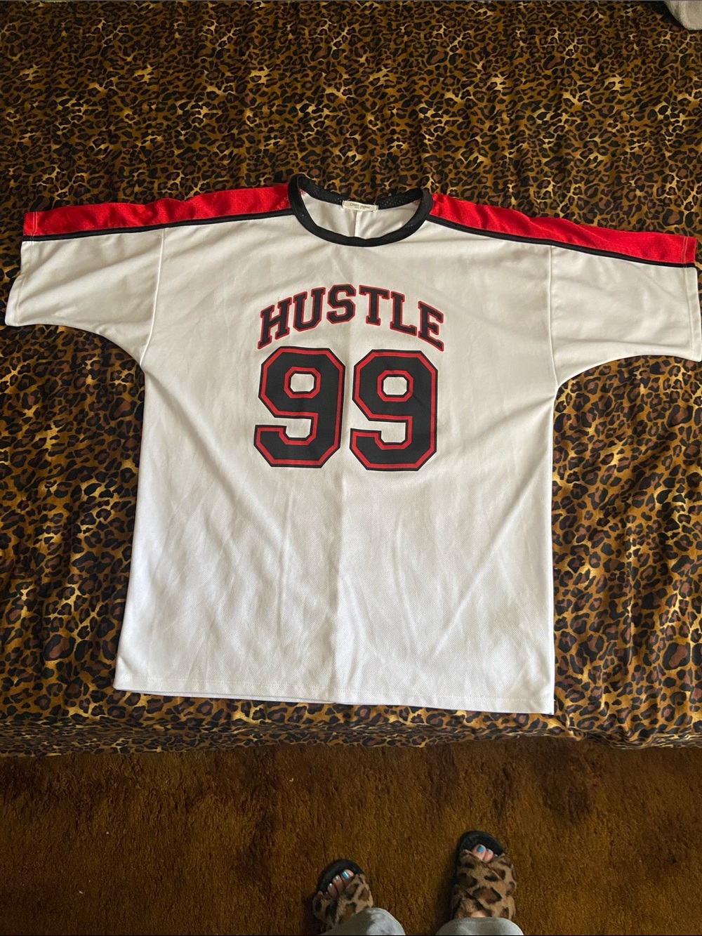 Cherry Mellow Hustle 99 White and Red Women's Jersey Top/Dress